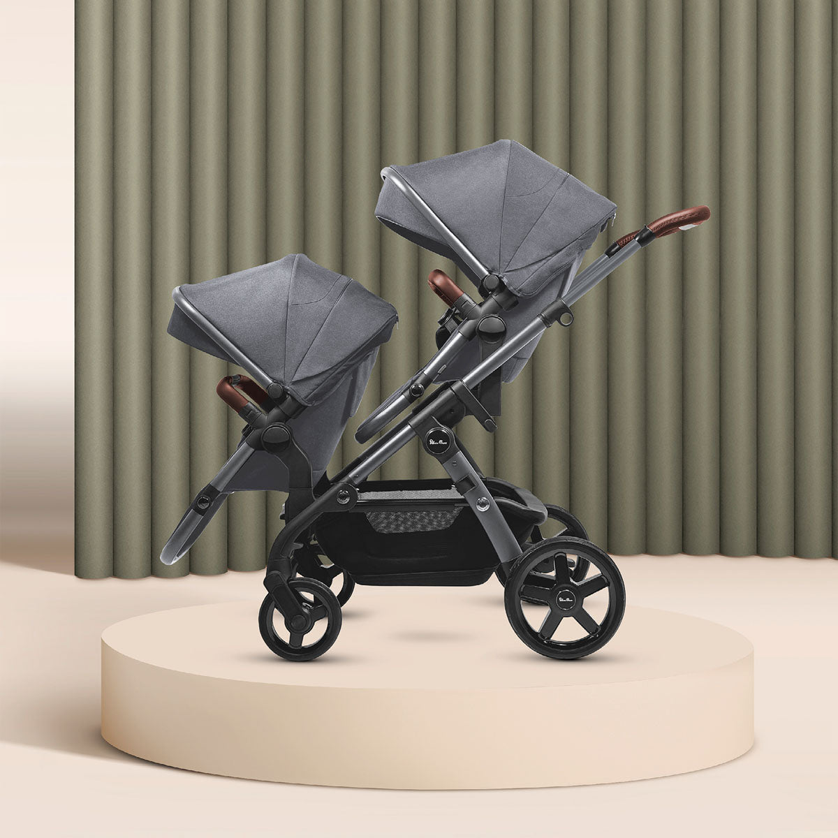 Silver Cross Wave 3 Twin Travel System Bundle - Lunar