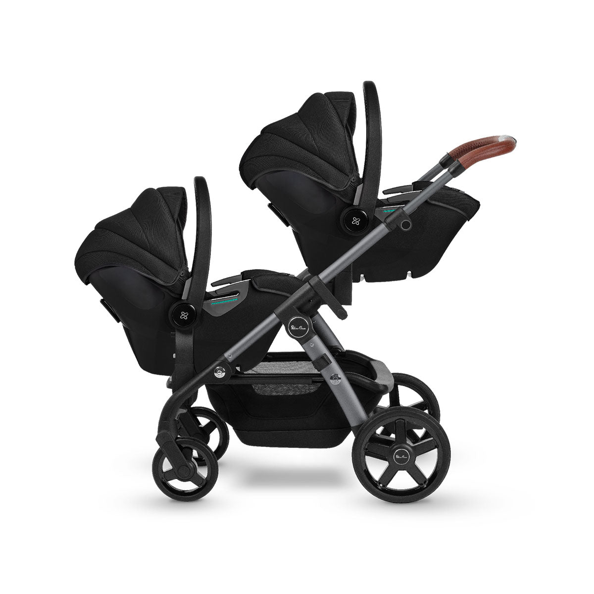 Silver Cross Wave 3 Twin Travel System Bundle - Lunar
