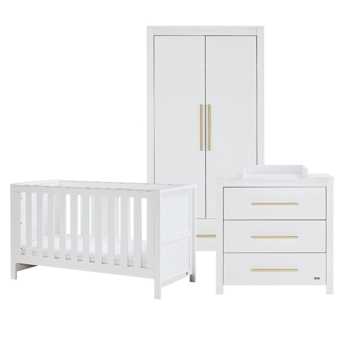 Tutti Bambini Tivoli 3 Piece Room Set - White