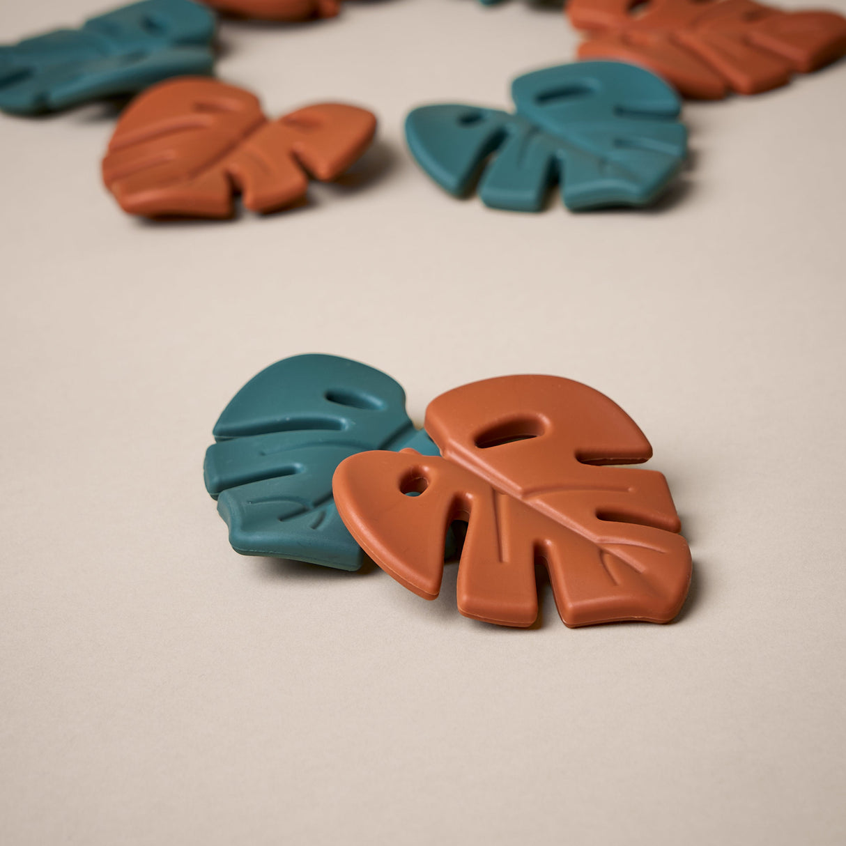 Obaby Leaf Teether - Burnt Orange
