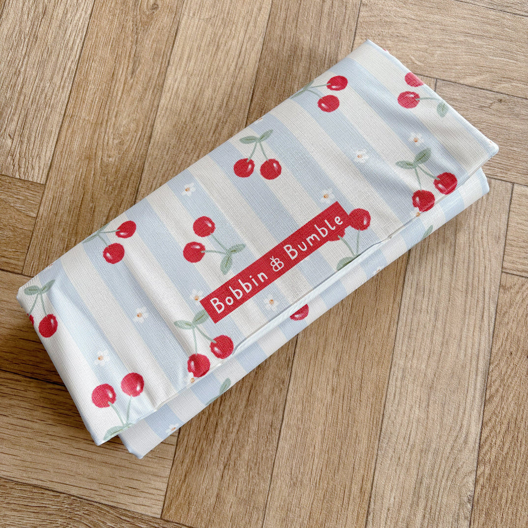 Travel Changing Mat - Cherry Stripe