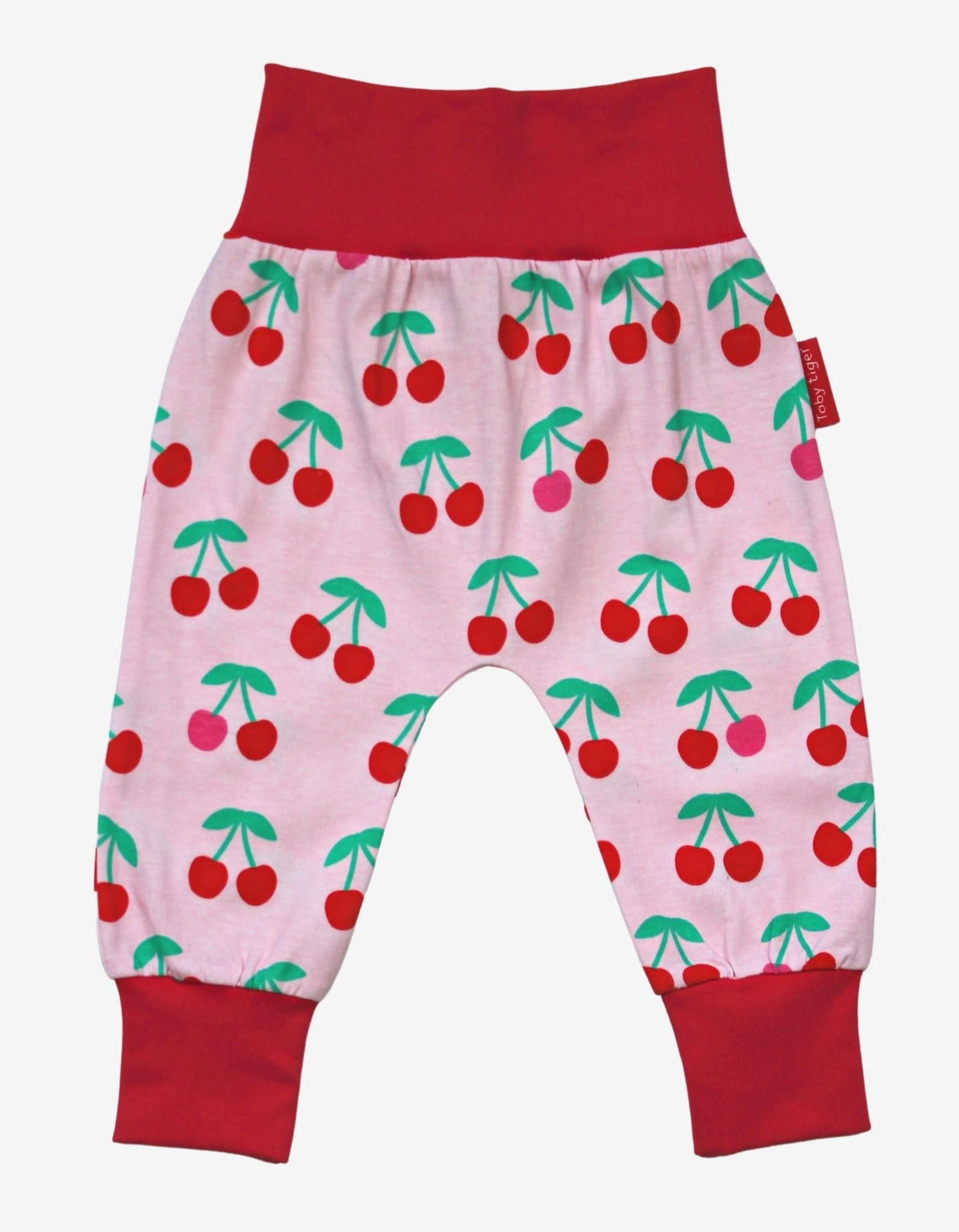 Toby Tiger Organic Cherry Print Yoga Pants