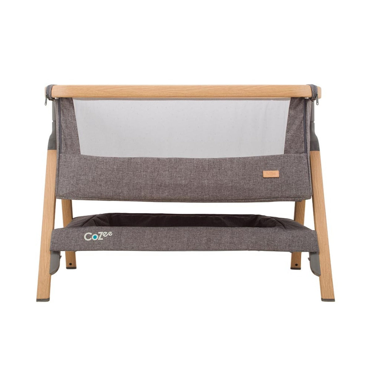 Tutti Bambini CoZee Bedside Crib - Oak and Charcoal