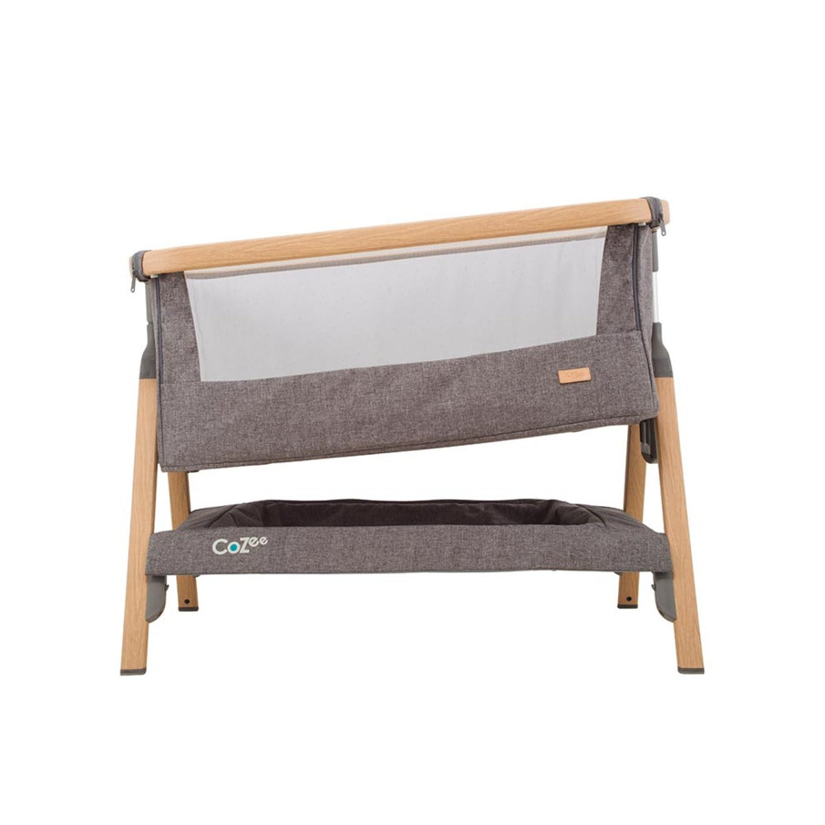Tutti Bambini CoZee Bedside Crib - Oak and Charcoal