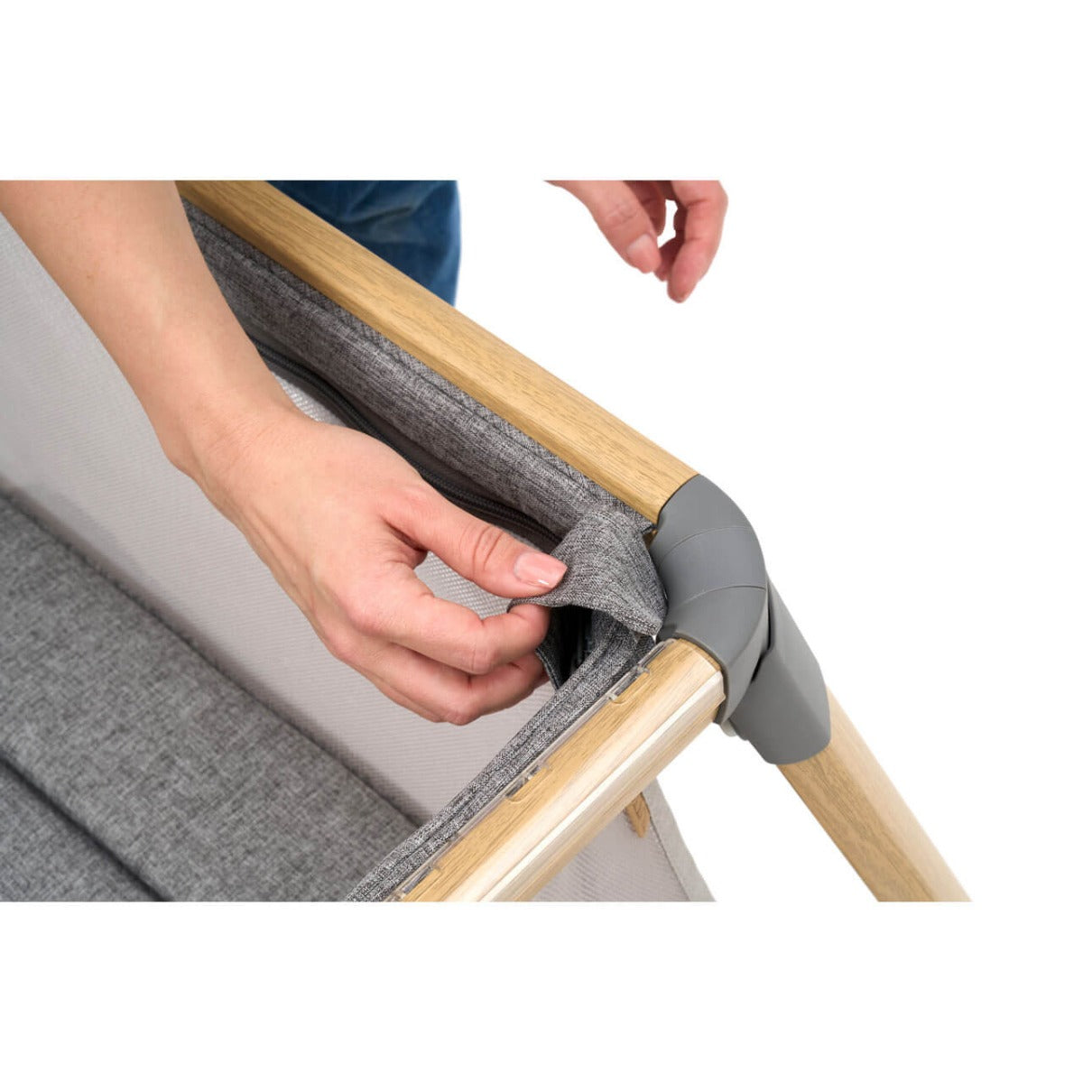 Tutti Bambini CoZee Go 3-in-1 Bassinet, Travel Cot & Playpen - Oak/Charcoal