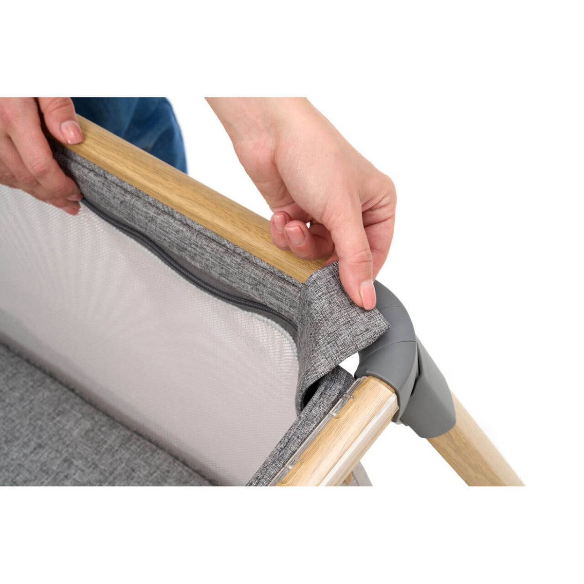 Tutti Bambini CoZee Go 3-in-1 Bassinet, Travel Cot & Playpen - Oak/Charcoal