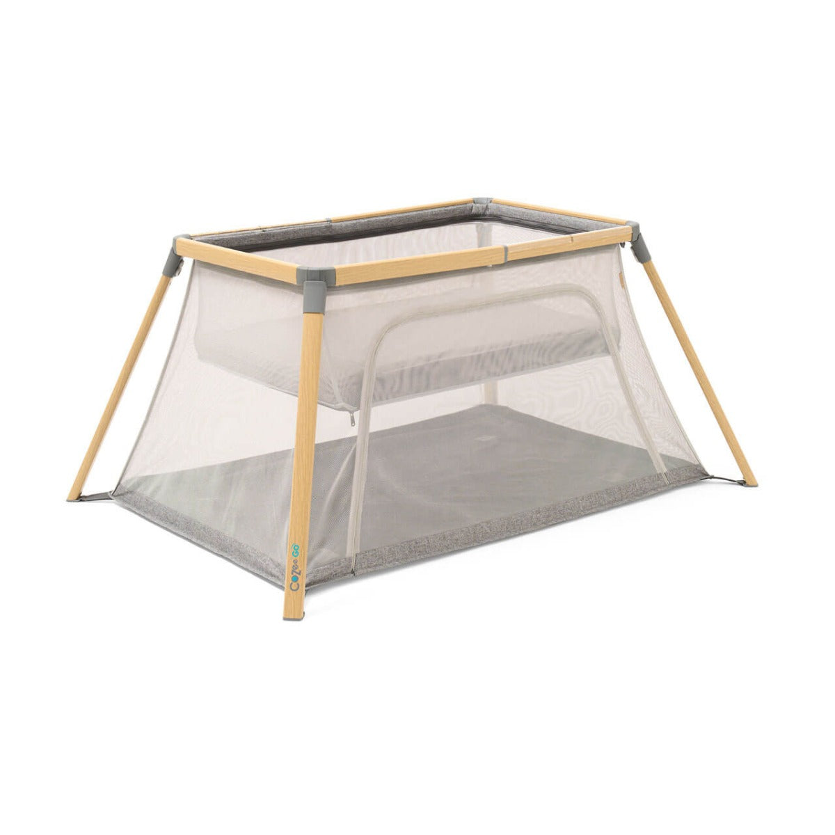 Tutti Bambini CoZee Go 3-in-1 Bassinet, Travel Cot & Playpen - Oak/Charcoal