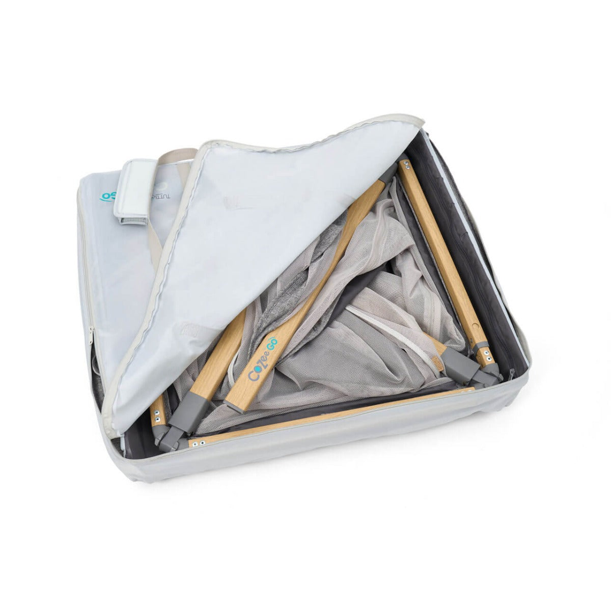 Tutti Bambini CoZee Go 3-in-1 Bassinet, Travel Cot & Playpen - Oak/Charcoal