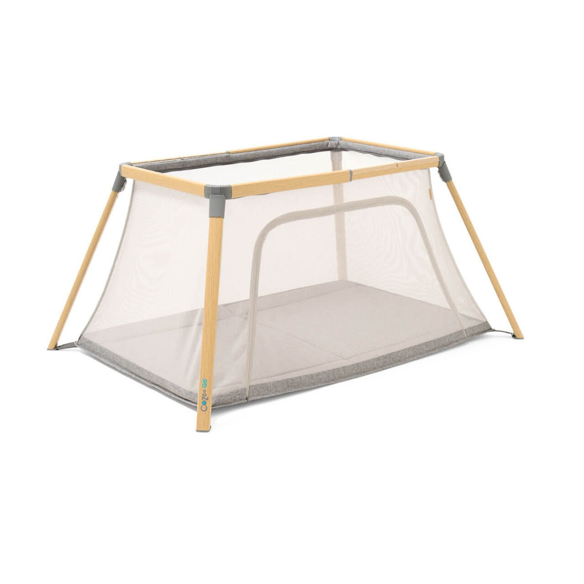 Tutti Bambini CoZee Go 3-in-1 Bassinet, Travel Cot & Playpen - Oak/Charcoal