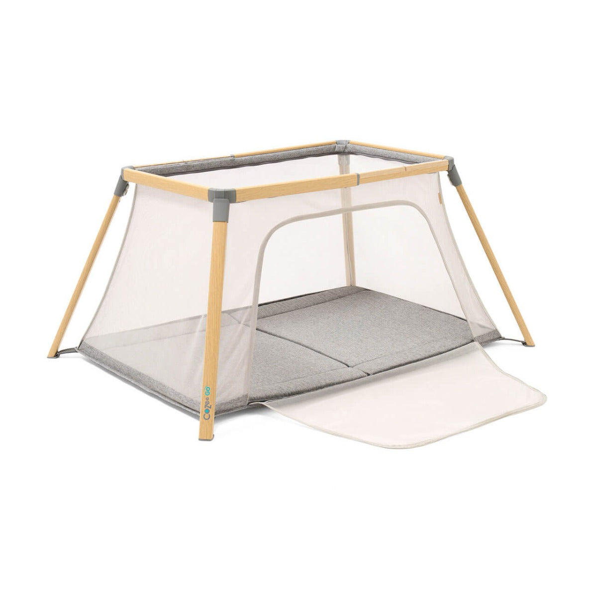 Tutti Bambini CoZee Go 3-in-1 Bassinet, Travel Cot & Playpen - Oak/Charcoal