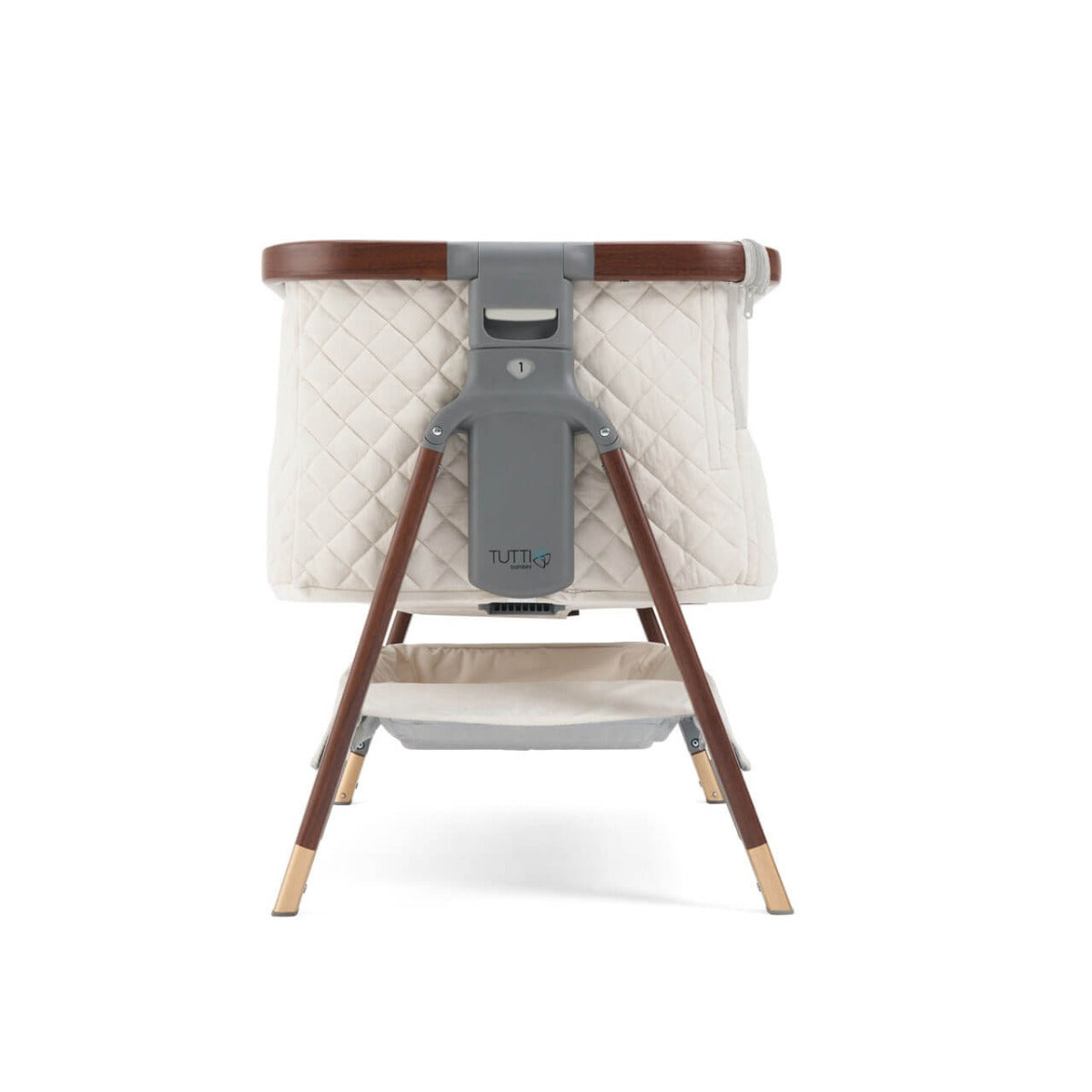 Tutti Bambini CoZee Luxe Bedside Crib - Walnut/Cream