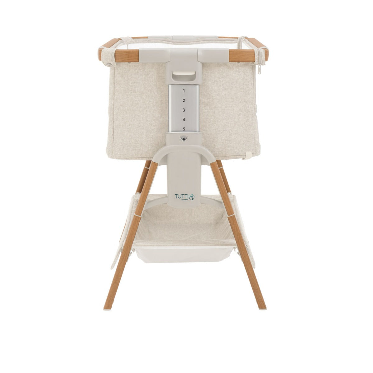 Tutti Bambini CoZee XL Bedside Crib and Cot - Scandinavian Walnut/Ecru