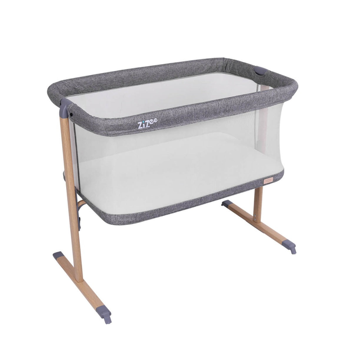 Tutti Bambini ZiZee Breathable Rocking Crib - Oak/Charcoal