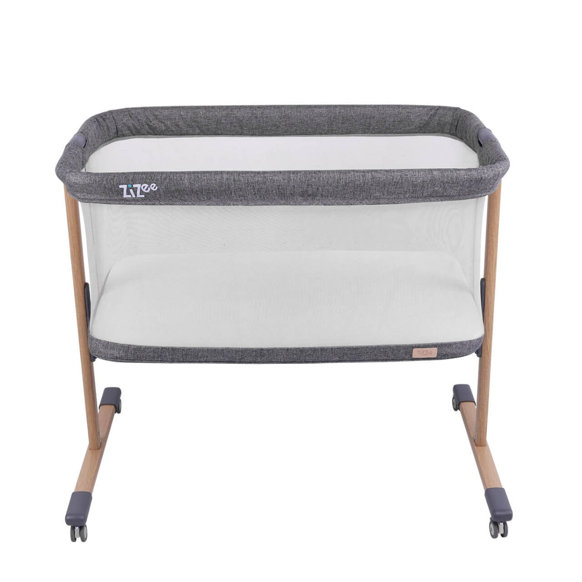 Tutti Bambini ZiZee Breathable Rocking Crib - Oak/Charcoal