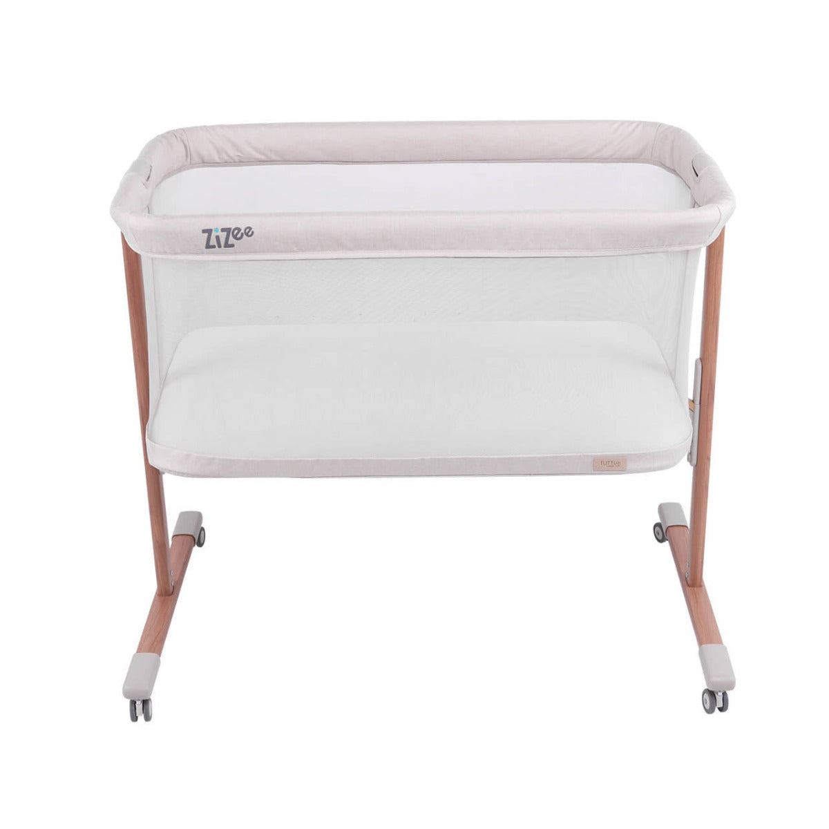 Tutti Bambini ZiZee Breathable Rocking Crib - Scandinavian Walnut/Ecru