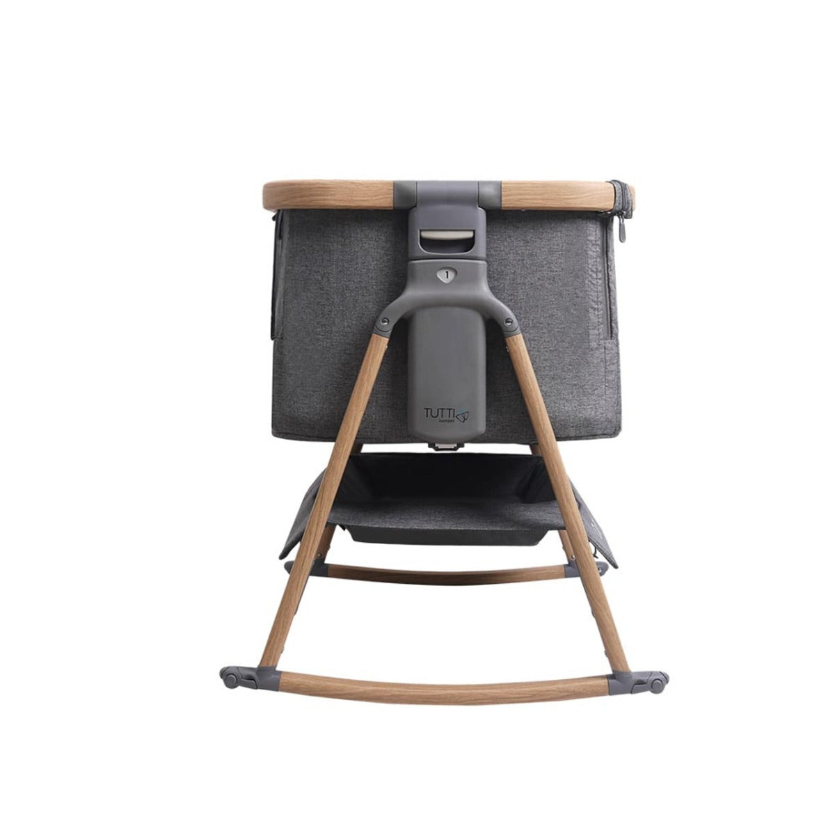 Tutti Bambini CoZee Air Bedside Crib - Oak and Charcoal
