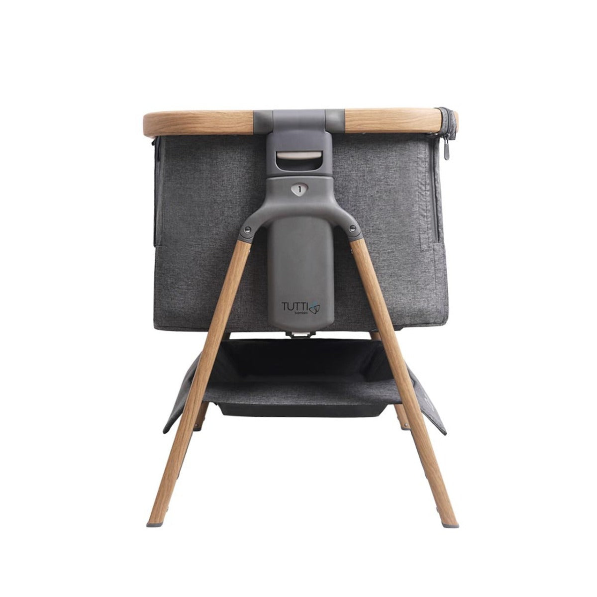 Tutti Bambini CoZee Air Bedside Crib - Oak and Charcoal