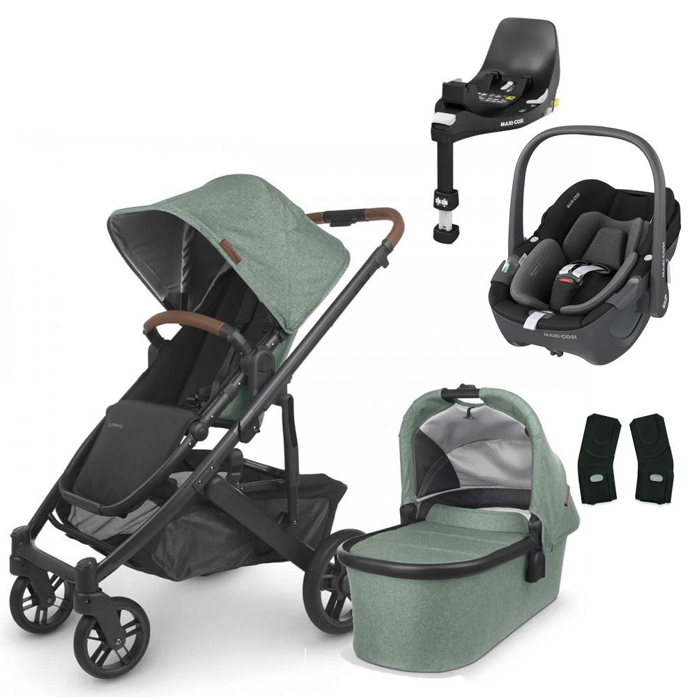 UPPAbaby CRUZ V2 Travel System with Maxi-Cosi Pebble 360 + Rotating IsoFix Base 6