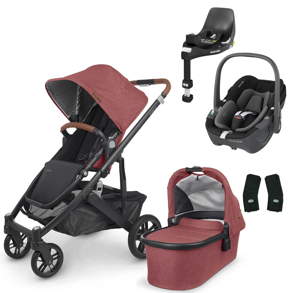 UPPAbaby CRUZ V2 Travel System with Maxi-Cosi Pebble 360 + Rotating IsoFix Base 8
