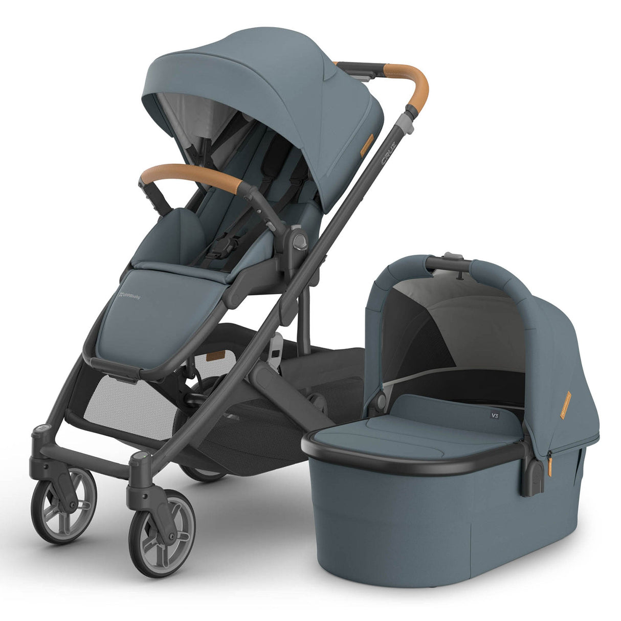 UPPAbaby Cruz V3 Pushchair, Carrycot & Accessory Bundle - Dillan