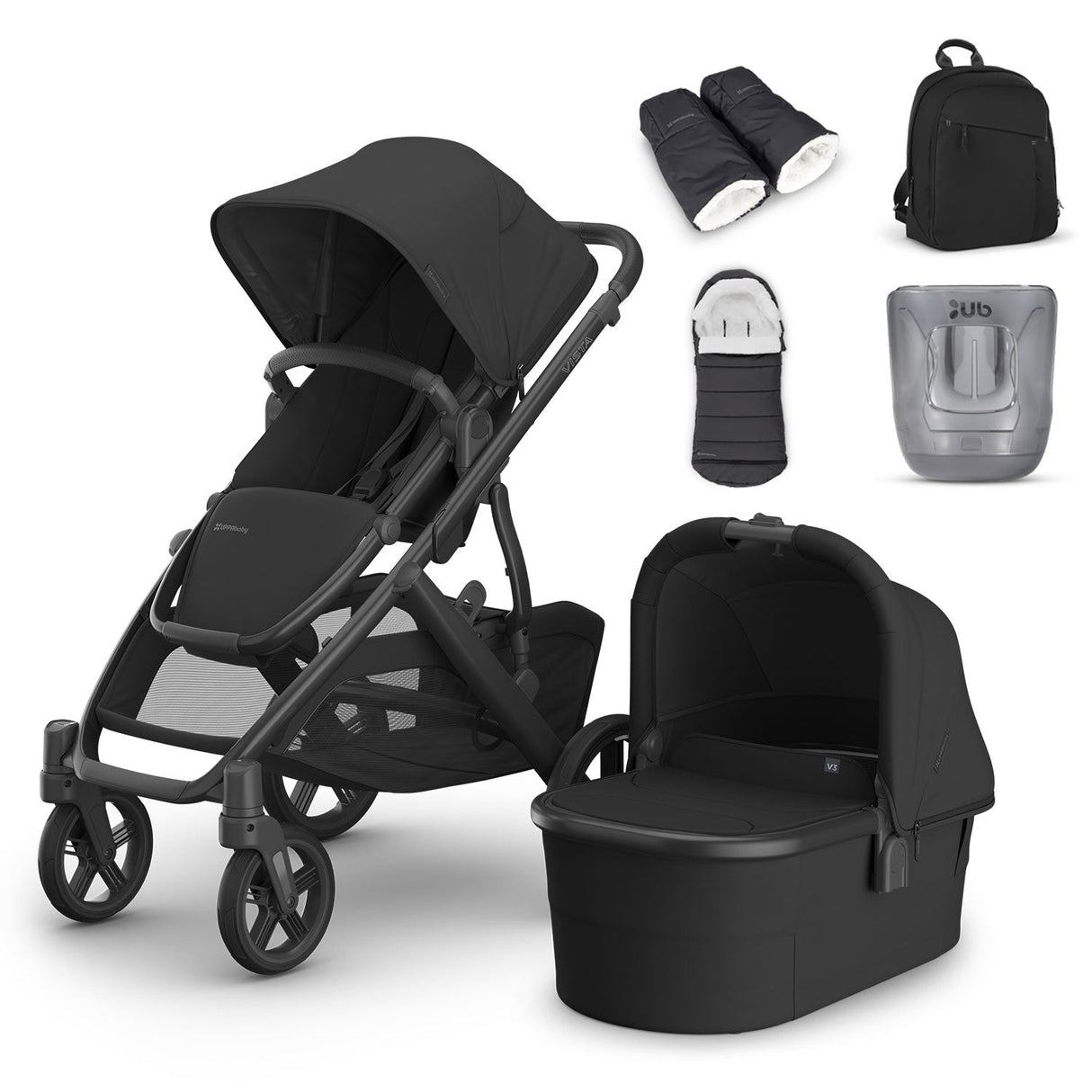 UPPAbaby VISTA V3 Pushchair & Accessory Bundle - Jake