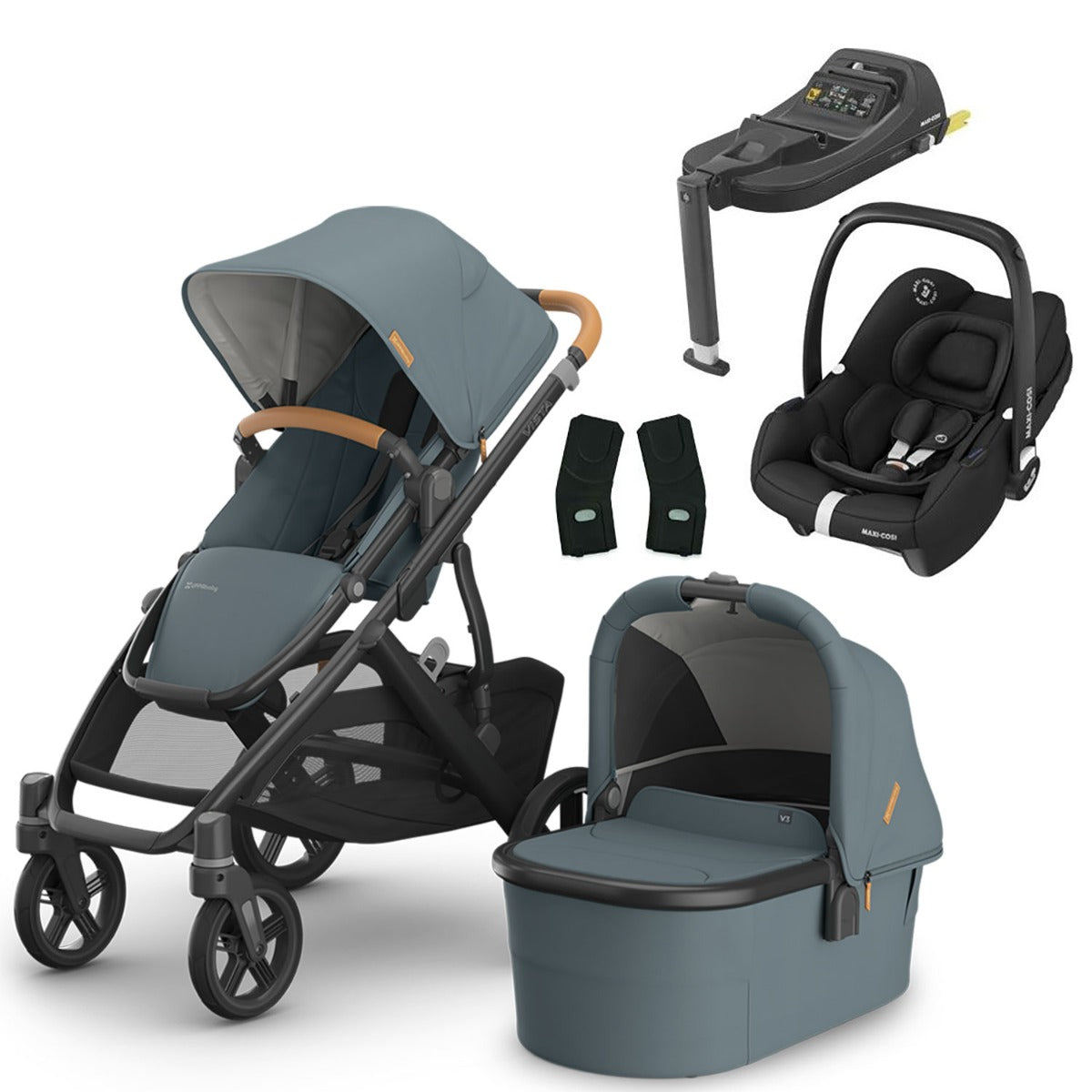 UPPAbaby VISTA V3 Luxury Maxi-Cosi Cabriofix i-Size Travel System Bundle - Dillan