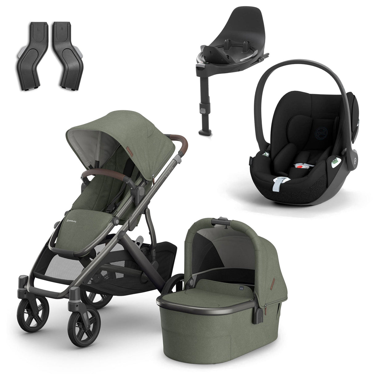 UPPAbaby VISTA V3 Luxury Cybex Cloud T i-Size Travel System Bundle - Evelyn