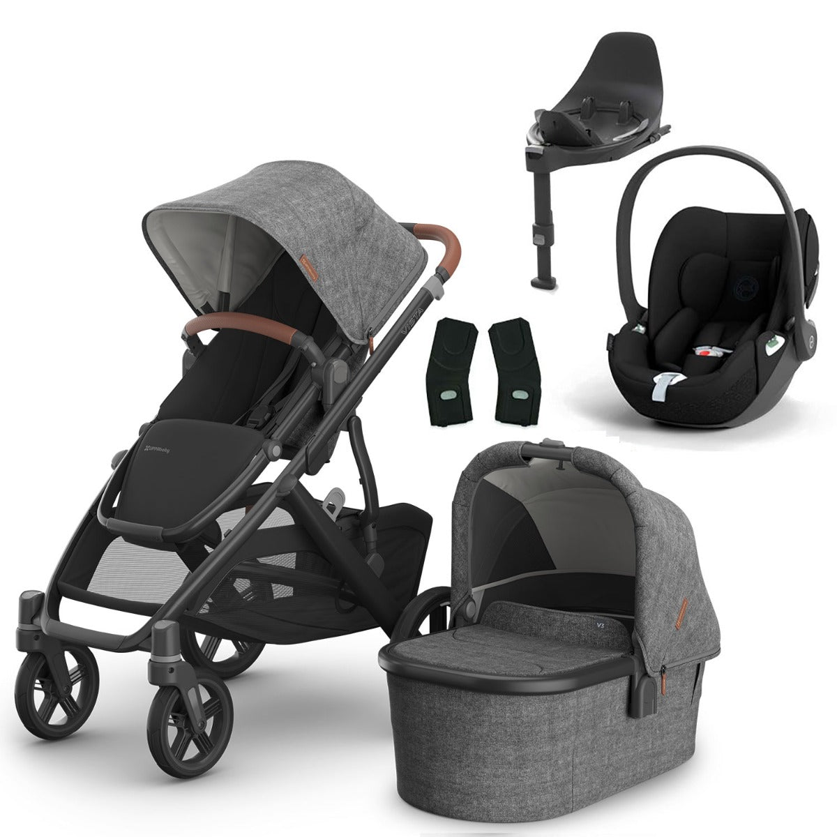 UPPAbaby VISTA V3 Luxury Cybex Cloud T i-Size Travel System Bundle - Greyson