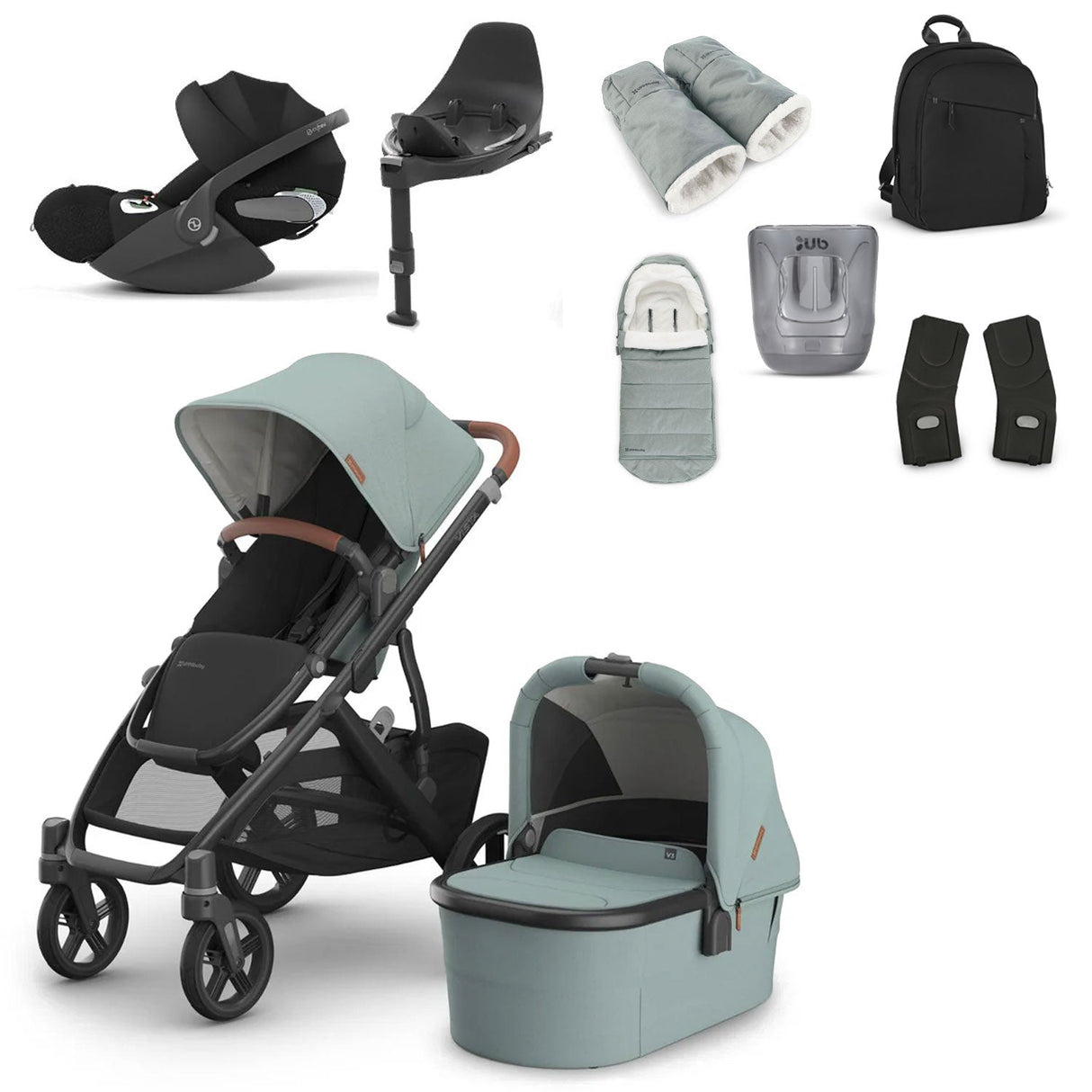 UPPAbaby VISTA V3 Luxury Cybex Cloud T i-Size Travel System Bundle - Kenzi