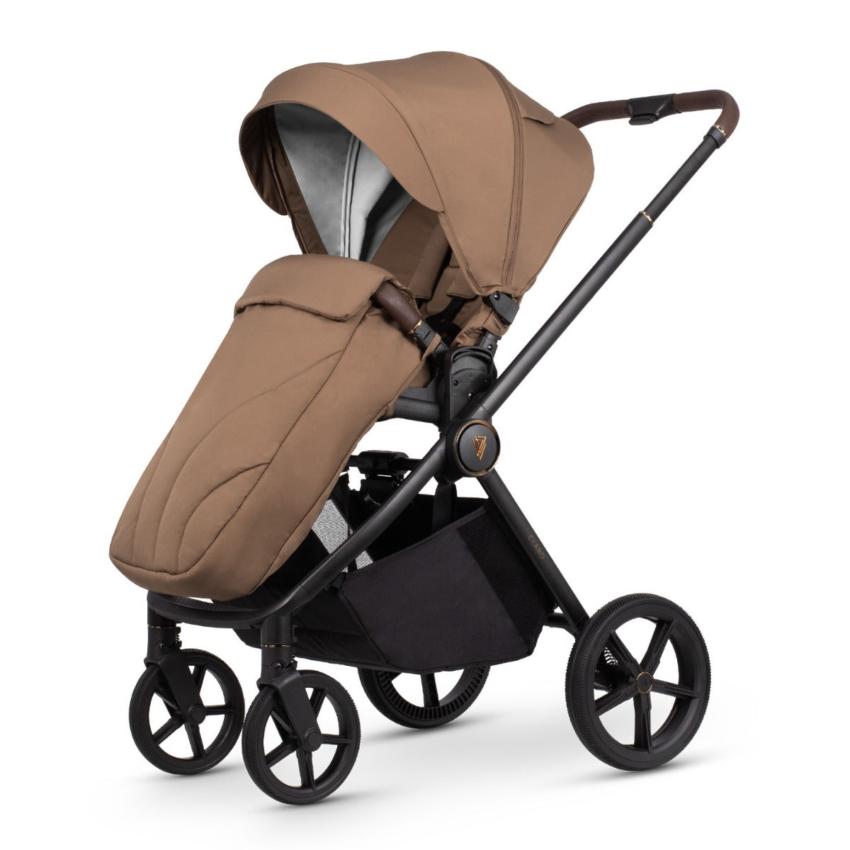 Venicci Claro Complete Travel System Bundle + 360 Isofix Base - Caramel