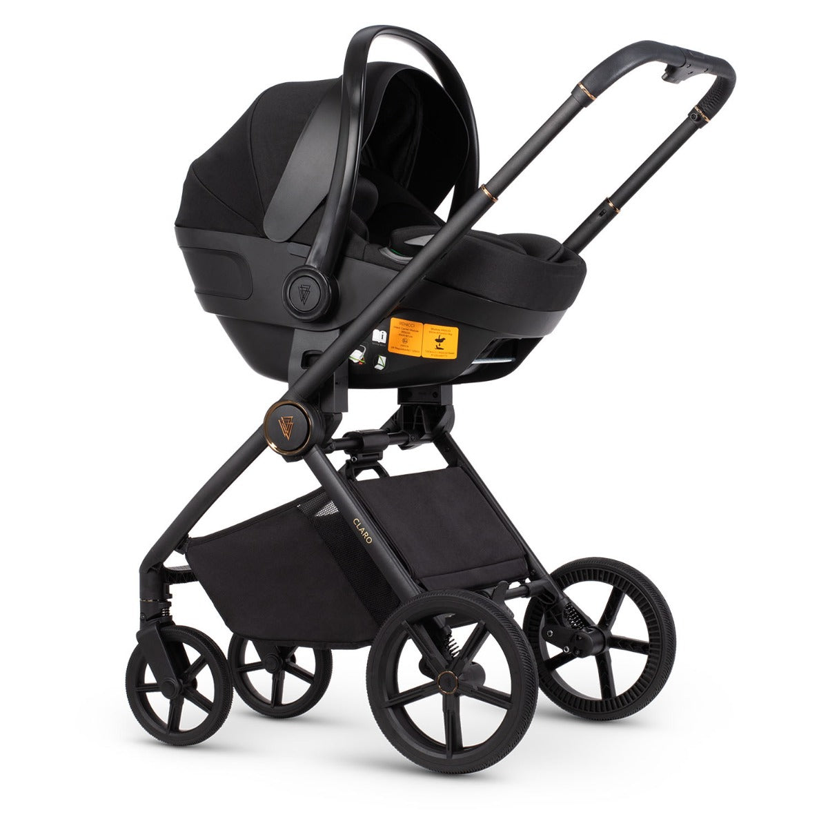 Venicci Claro Complete Travel System Bundle + 360 Isofix Base - Noir