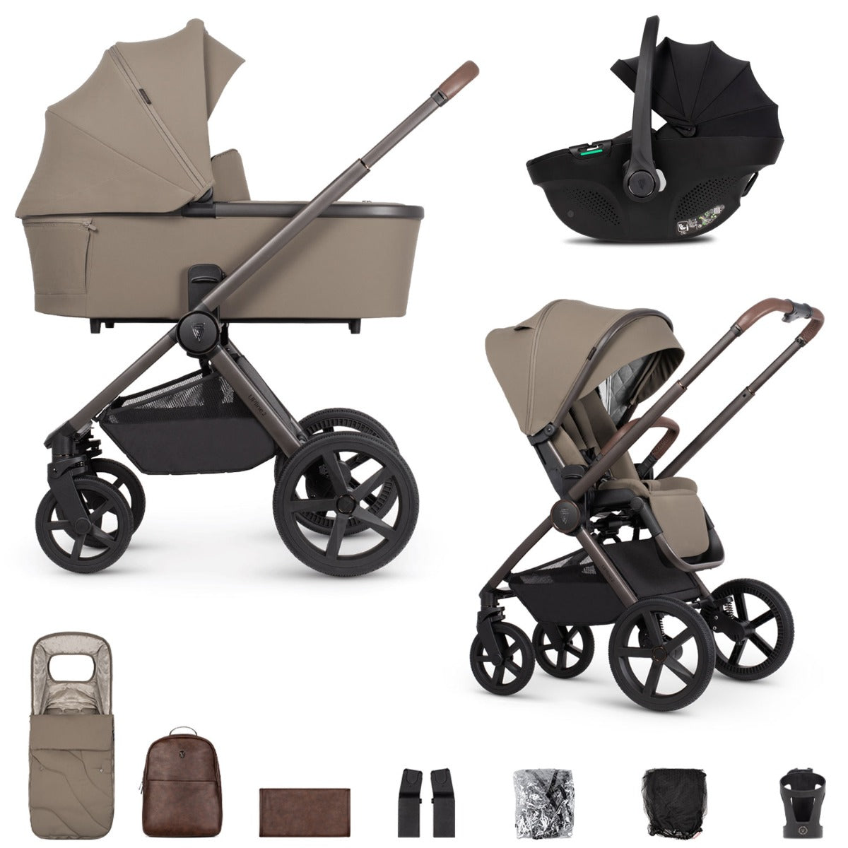 Venicci Upline 2 SE 3-in-1 Tiago Travel System Bundle - Powder