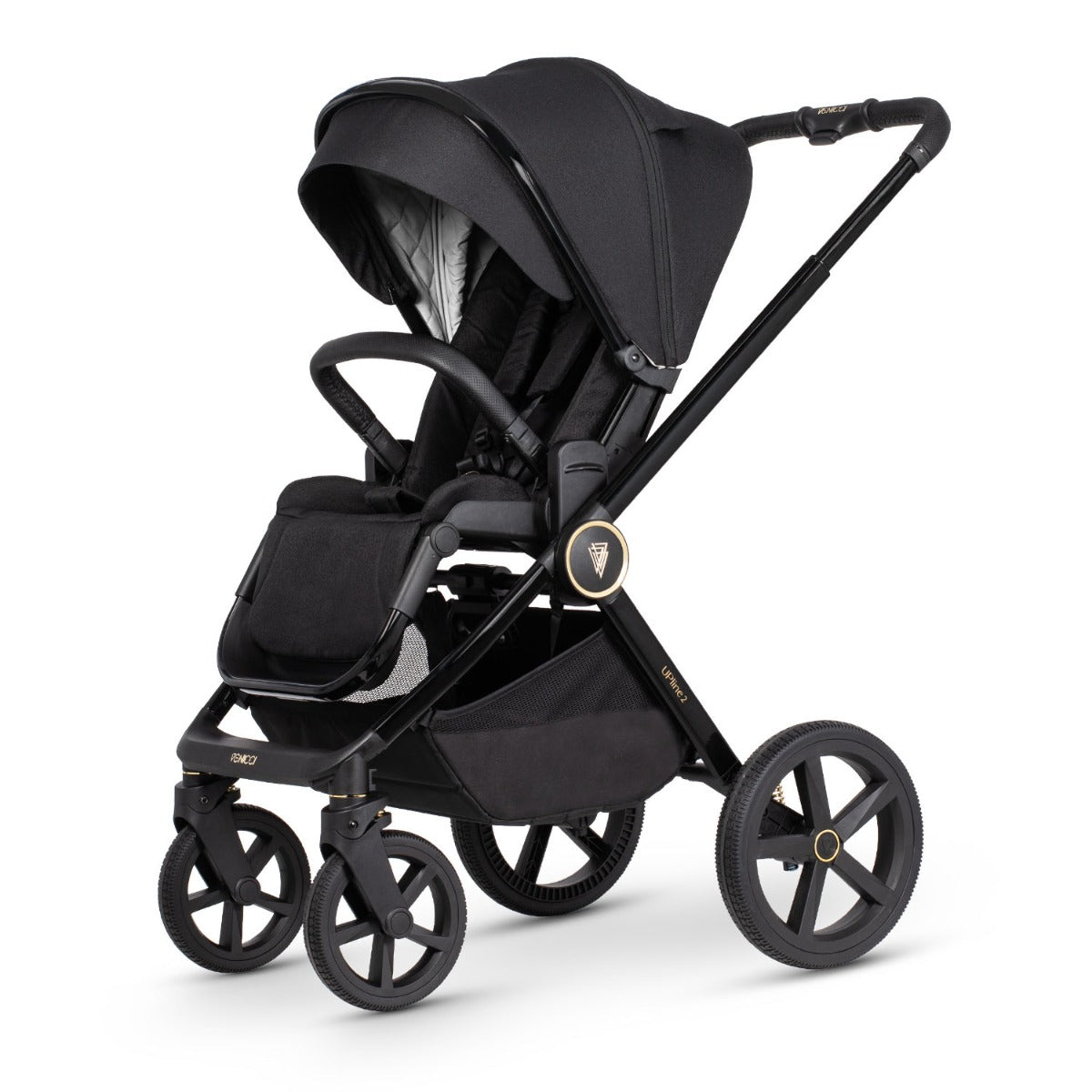 Venicci Upline 2 Pushchair & Carrycot 2-in-1 Bundle - All Black