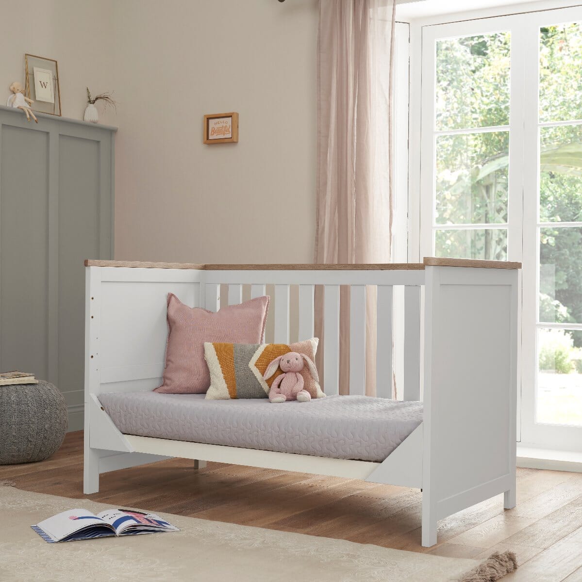 Tutti Bambini Verona Cot Bed - White & Oak