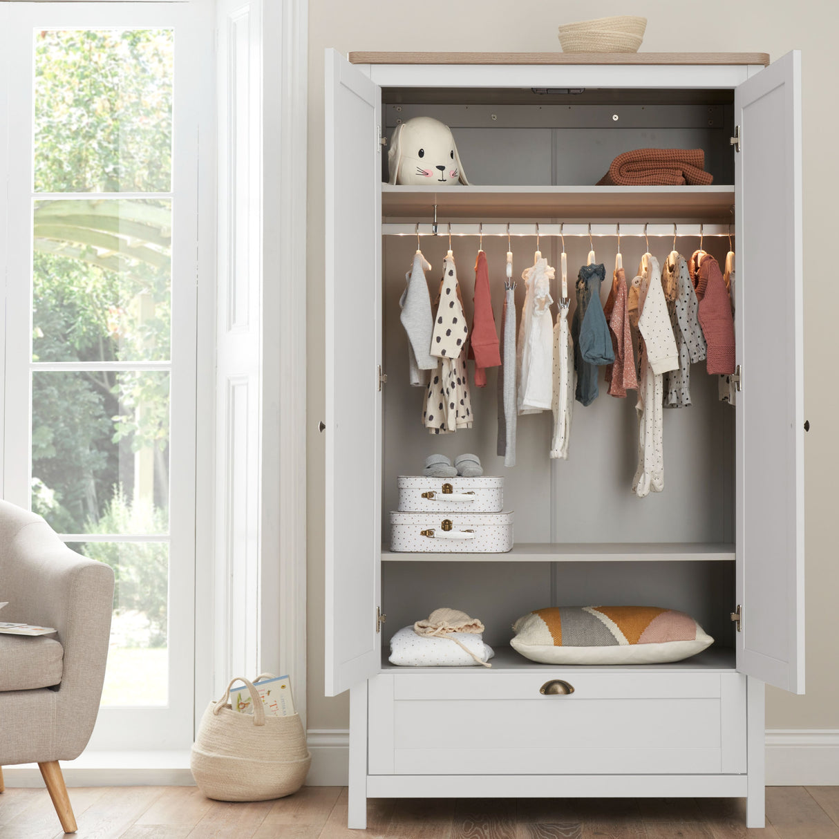 Tutti Bambini Verona 3 Piece Room Set - White & Oak