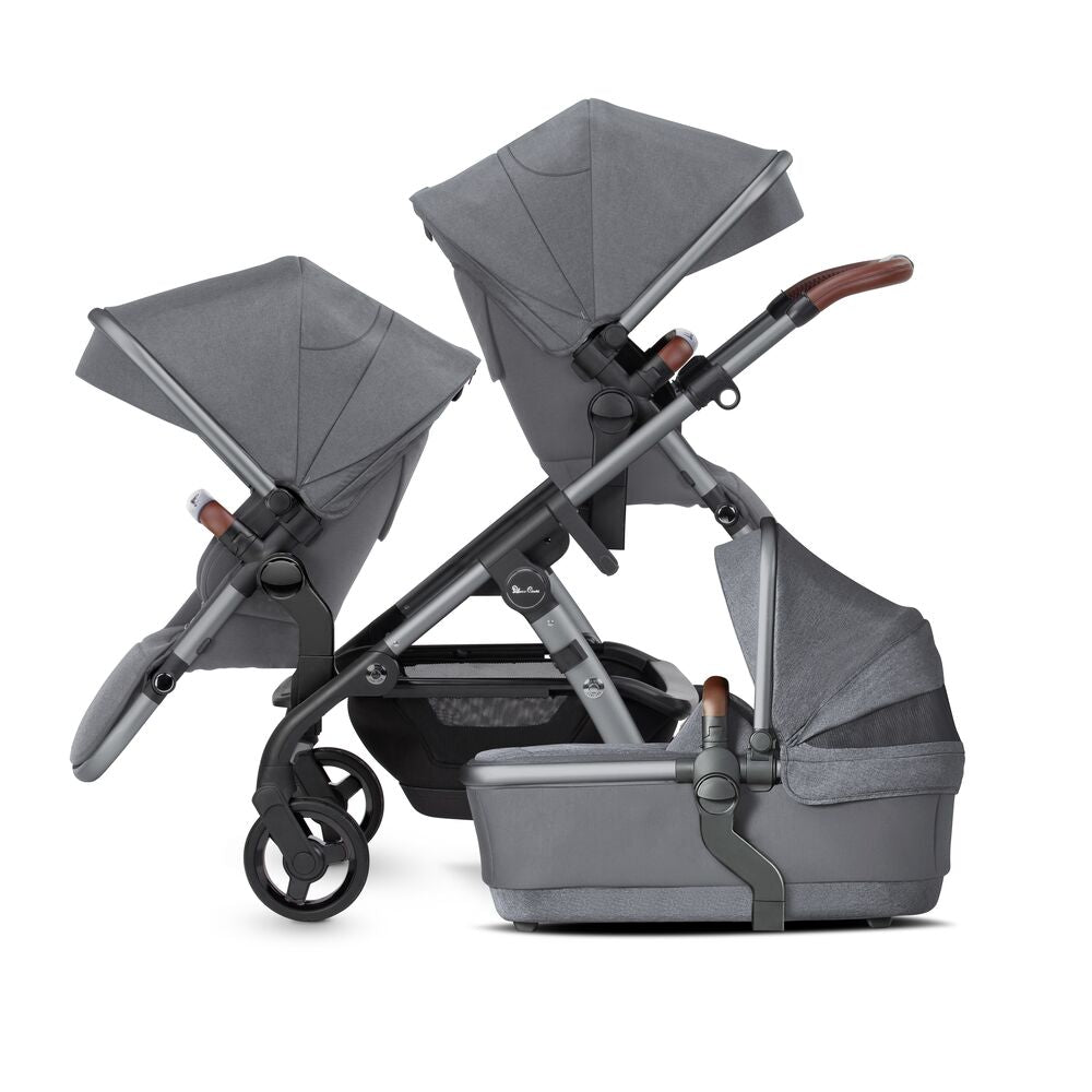 Silver Cross Wave 3 Twin Pram & Pushchair - Lunar