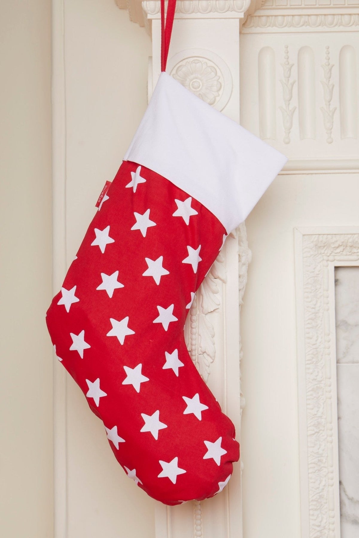 Toby Tiger Organic Red Star Christmas Stocking