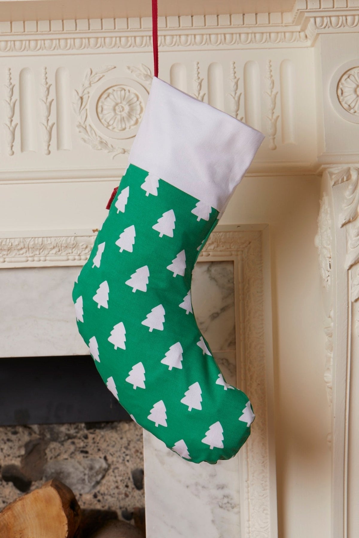 Toby Tiger Organic Green Tree Christmas Stocking