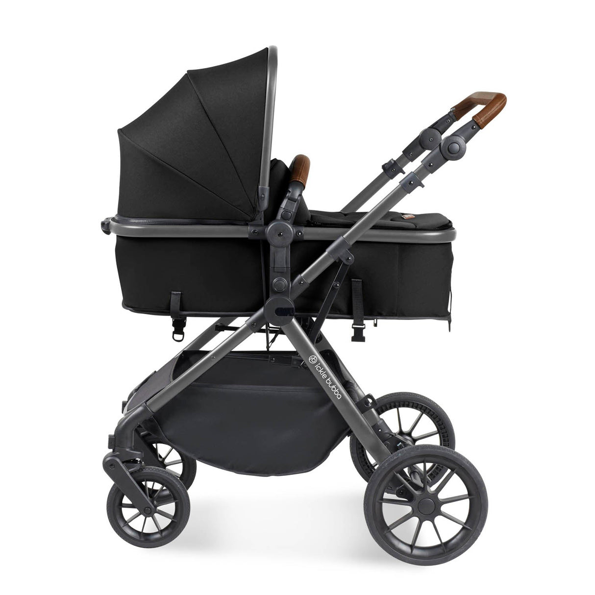 Ickle Bubba Cosmo 2 in 1 Pushchair - Gunmetal/Black