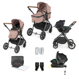 Ickle Bubba Cosmo All in One Stratus i-Size Travel System & Base - Gunmetal/Desert
