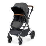 Ickle Bubba Cosmo All in One Stratus i-Size Travel System & Base - Black/Graphite Grey