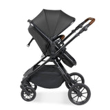 Ickle Bubba Cosmo All in One Stratus i-Size Travel System & Base - Black/Graphite Grey
