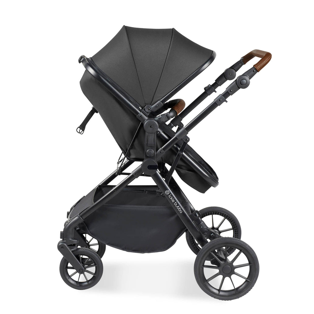 Ickle Bubba Cosmo All in One Nimbus i-Size Travel System & Spin Base - Black/Graphite Grey
