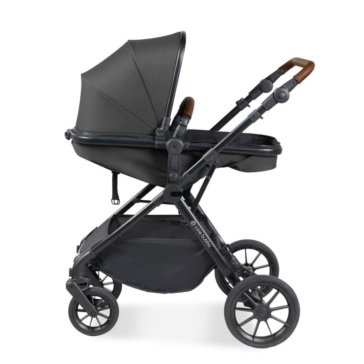 Ickle Bubba Cosmo All in One Nimbus i-Size Travel System & Spin Base - Black/Graphite Grey