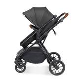 Ickle Bubba Cosmo 9 Piece Travel System with Maxi-Cosi CabrioFix i-Size Car Seat & Base - Black/Graphite Grey