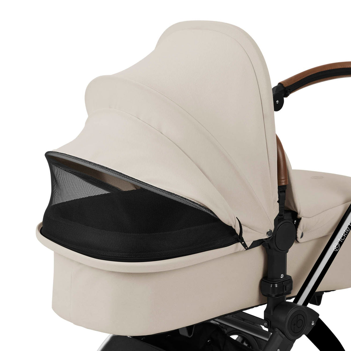 Ickle Bubba Stomp Luxe 9 Piece Pram Bundle - Black/Stone/Tan