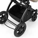 Ickle Bubba Stomp Luxe 9 Piece Pram Bundle - Black/Stone/Tan