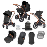 Ickle Bubba Stomp Luxe 9 Piece Pram Bundle - Bronze/Midnight/Tan