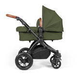Ickle Bubba Stomp Luxe 9 Piece Pram Bundle - Black/Woodland/Tan