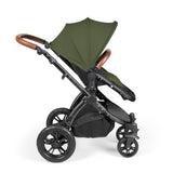 Ickle Bubba Stomp Luxe 9 Piece Pram Bundle - Black/Woodland/Tan
